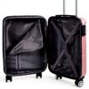 Valise cabine ABS 4 roues extensible A1 Fashion Goods Rose