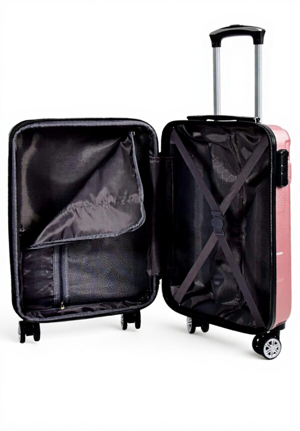 Valise cabine ABS 4 roues extensible A1 Fashion Goods Rose