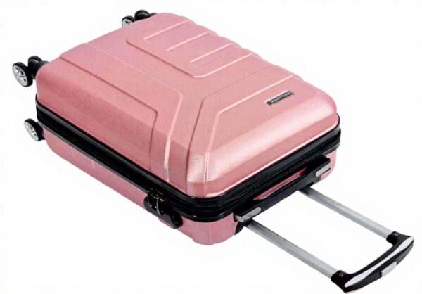 Valise cabine ABS 4 roues extensible A1 Fashion Goods Rose