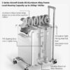 Valise aluminium magnésium ANNI RIEL roulettes serrure TSA-4