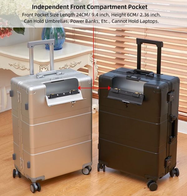 Valise aluminium magnésium ANNI RIEL roulettes serrure TSA-5