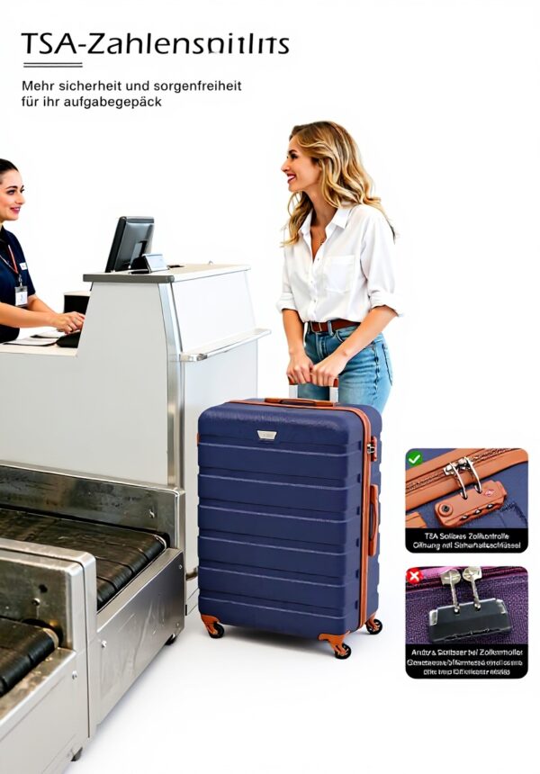 Valise rigide COOLIFE roulettes serrure TSA qualité