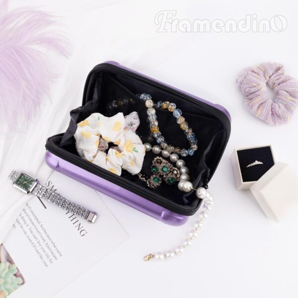 Framendino Trousse Maquillage Rigide ABS PC Femme Portable-3