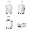 Valise cabine aluminium HALAHAI chargement USB bagage rigide