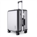 Valise cabine aluminium HALAHAI chargement USB bagage rigide