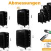 KESSER Set valises coque dure ABS roulettes 4 couleurs