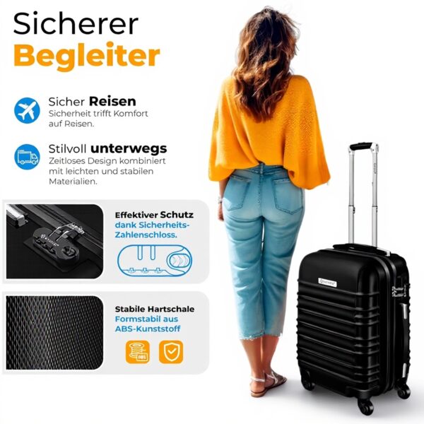KESSER Set valises coque dure ABS roulettes 4 couleurs