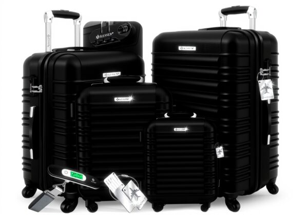 KESSER Set valises coque dure ABS roulettes 4 couleurs