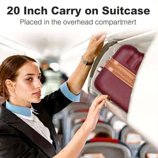 Valise cabine KONO ABS PC rigide 4 roulettes serrure TSA