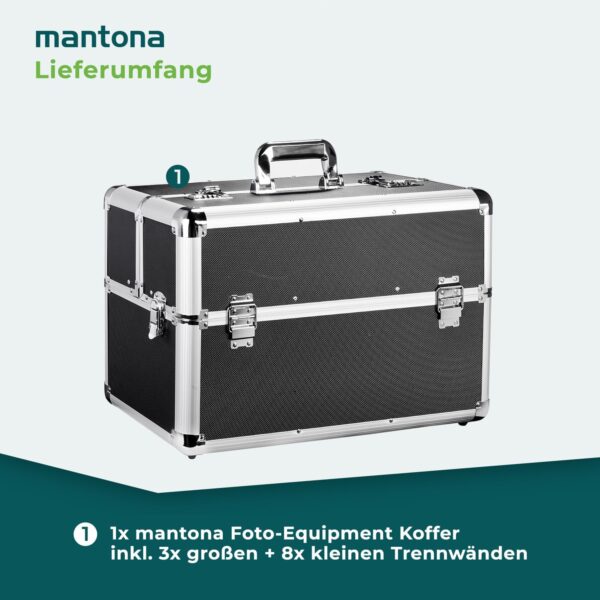 Valise photo Mantona aluminium robuste serrure combinaison-5
