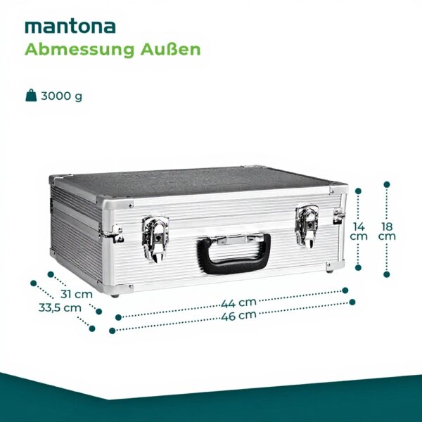 Mantona Valise Photo Basic M Aluminium Verrouillable Housse