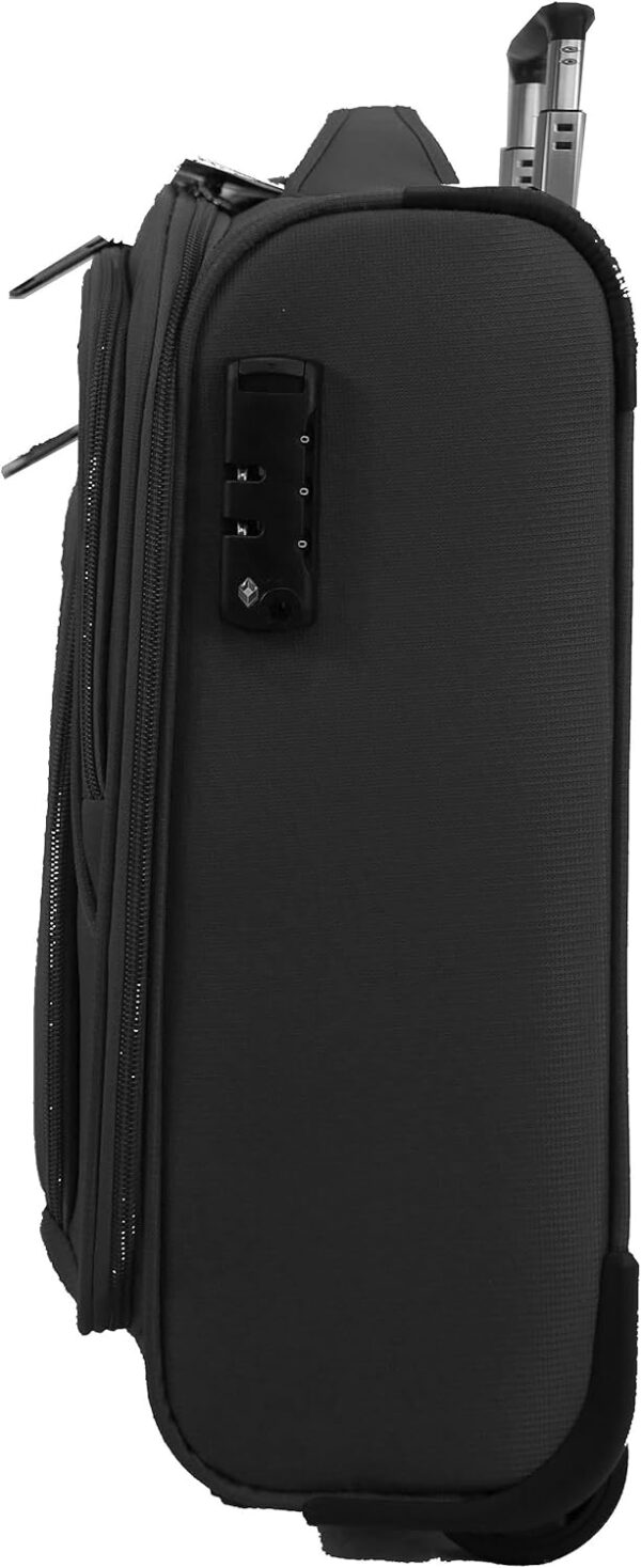 Valise Cabine Souple METZELDER USB TSA Lowcost Noir-1