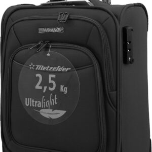 Valise Cabine Souple METZELDER USB TSA Lowcost Noir-0