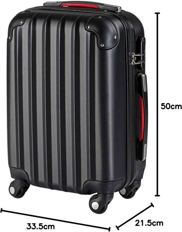 Valise rigide Monzana Noir 4 roues ABS cadenas combinaison-10