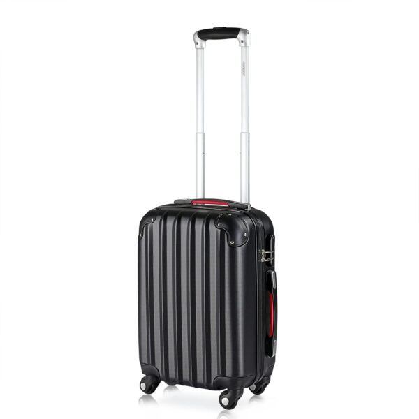 Valise rigide Monzana Noir 4 roues ABS cadenas combinaison-3