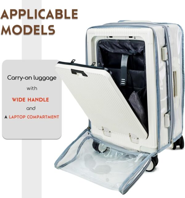 Housse de bagage PUMHUBO protection PVC transparent poignée-1