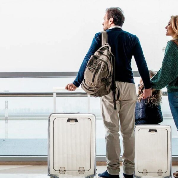 Housse de valise PUMHUBO PVC transparent protection-7