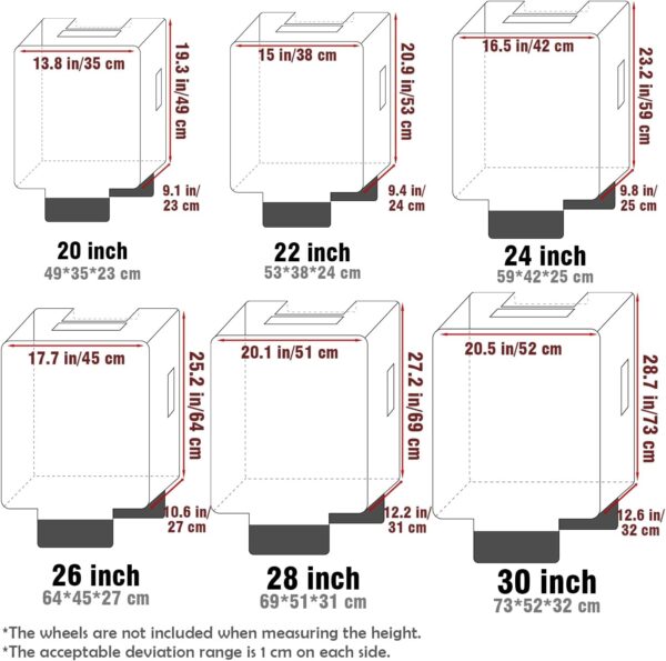Housse valise PUMHUBO protection transparente sans démontage-2