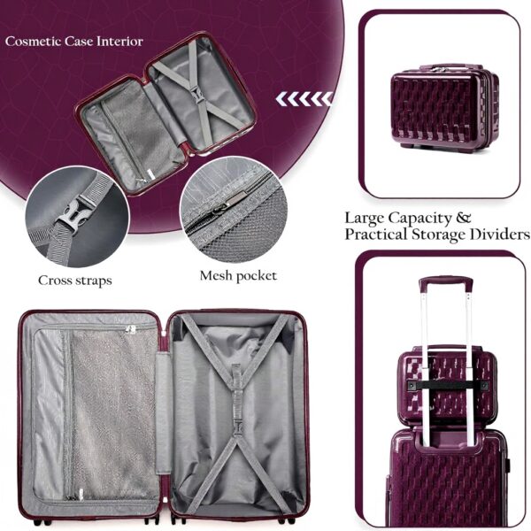 Ensemble Valises Rigides PC Sea Choice 8 Roues TSA