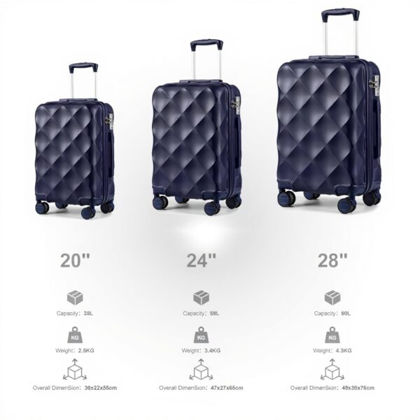Set de Valises ABS Sea Choice 5 Pièces Roues 360 Serrure