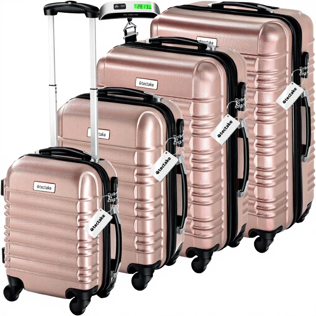 Set de Valise de Voyage TecTake ABS Roulettes 360 Cadenas