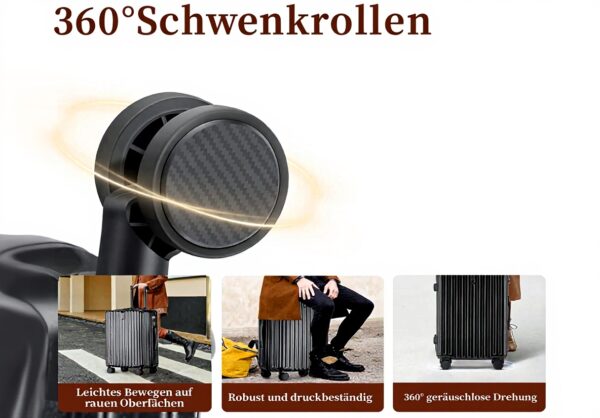 Valise TIYFIY Noir Polycarbonate Léger Sécurité TSA