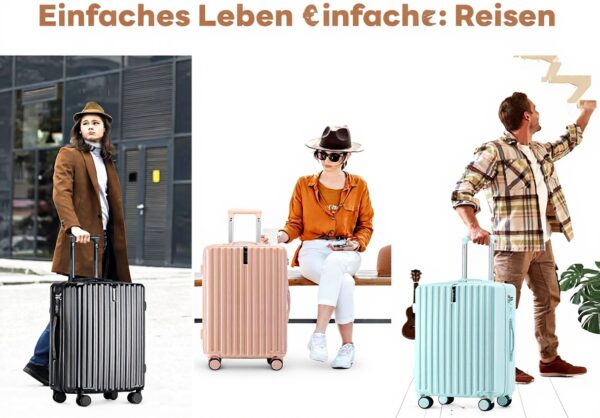 Valise TIYFIY Noir Polycarbonate Léger Sécurité TSA