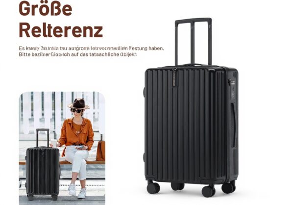 Valise TIYFIY Noir Polycarbonate Léger Sécurité TSA