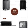 Valise TIYFIY Noir Polycarbonate Léger Sécurité TSA