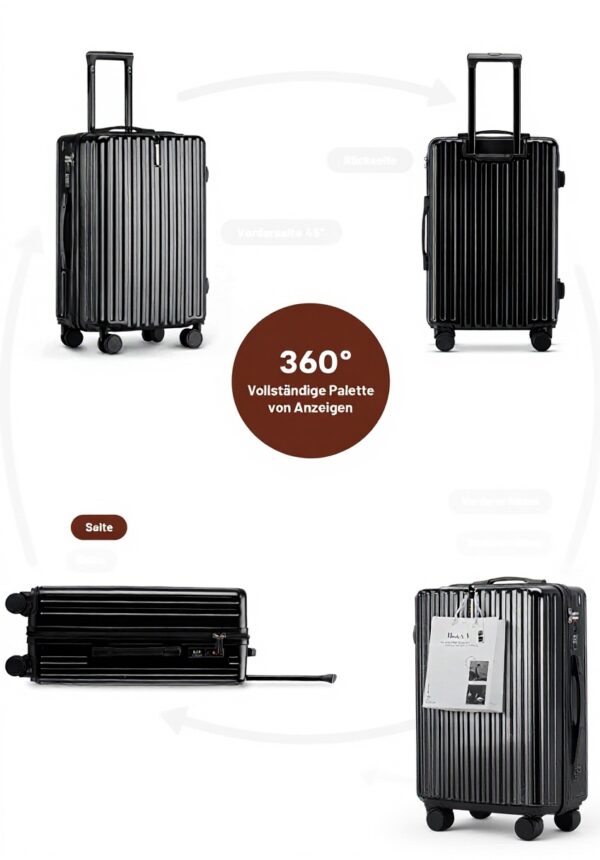 Valise TIYFIY Noir Polycarbonate Léger Sécurité TSA