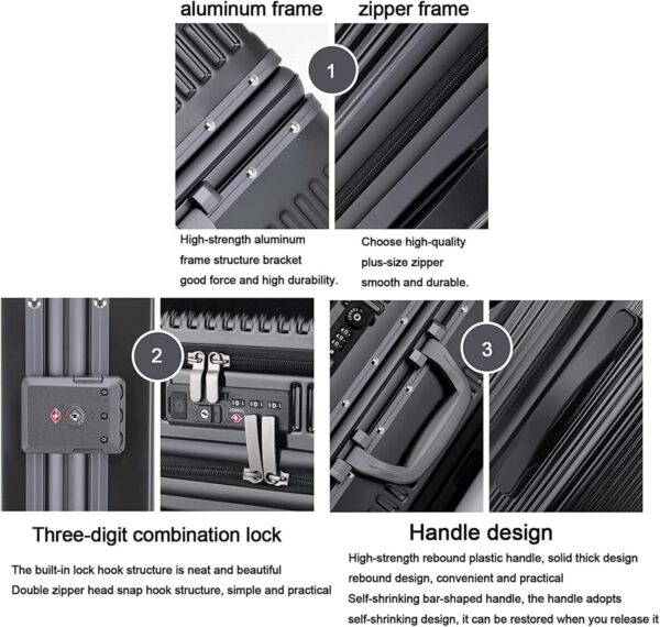 Valise cabine aluminium TOTIKI ouverture frontale roues-1