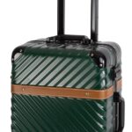 Valise cabine Travelhouse Paris aluminium polycarbonate vert-0