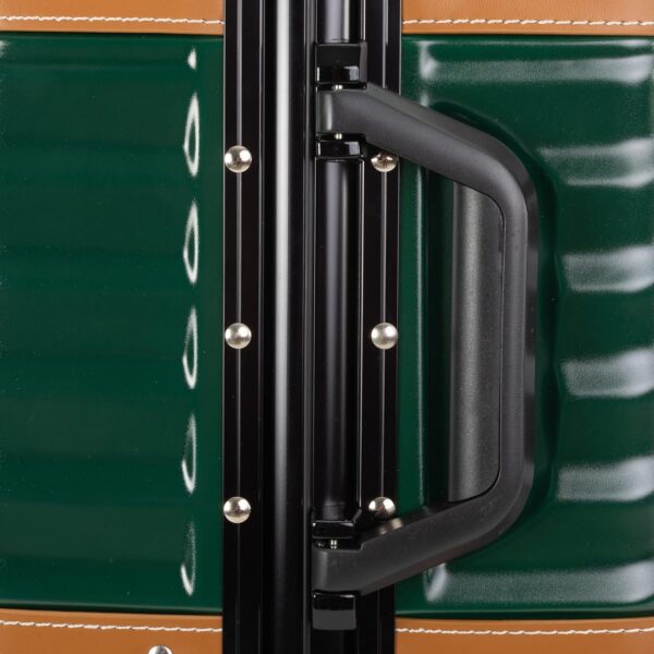 Valise cabine Travelhouse Paris aluminium polycarbonate vert-5
