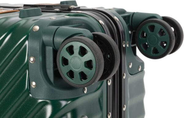 Valise cabine Travelhouse Paris aluminium polycarbonate vert-6
