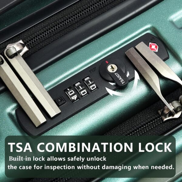 Bagage cabine ABS PC léger verrou TSA TydeCkare valise-4