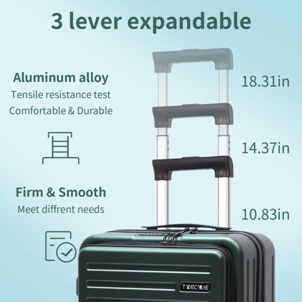 Bagage cabine ABS PC léger verrou TSA TydeCkare valise-7