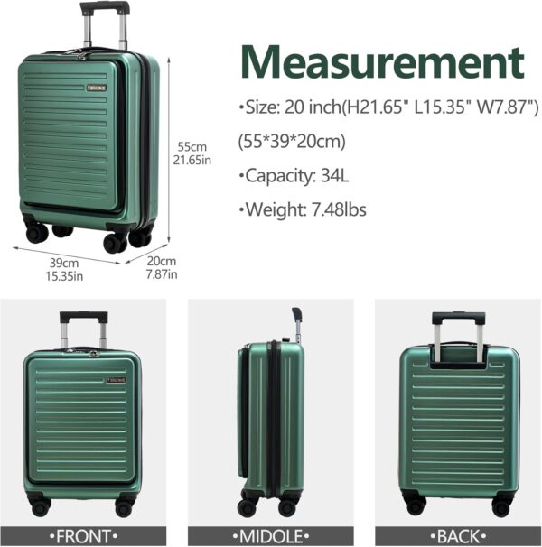 Bagage cabine ABS PC léger verrou TSA TydeCkare valise-3