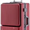 Valise cabine DRMEE cadre aluminium port USB poche avant-0