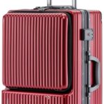 Valise cabine DRMEE cadre aluminium port USB poche avant-0