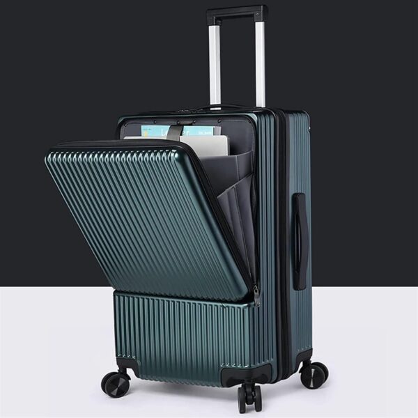 Valise cabine DRMEE cadre aluminium port USB poche avant-2