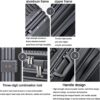 Valise cabine DRMEE cadre aluminium port USB poche avant-3