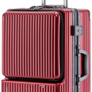 Valise cabine DRMEE cadre aluminium port USB poche avant-0