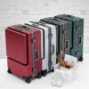 Valise cabine DRMEE cadre aluminium port USB poche avant-6