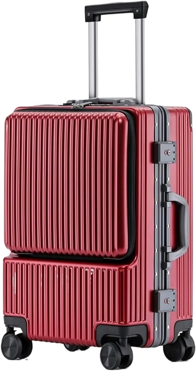 Valise cabine DRMEE cadre aluminium port USB poche avant-0