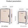 Valise cabine XZDEAIR ouverture frontale serrure combinaison
