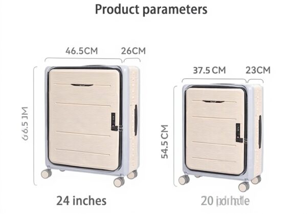 Valise cabine XZDEAIR ouverture frontale serrure combinaison