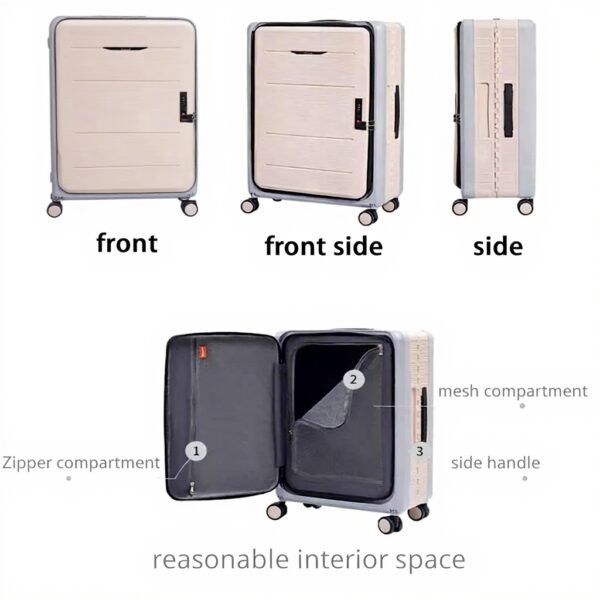 Valise cabine XZDEAIR ouverture frontale serrure combinaison