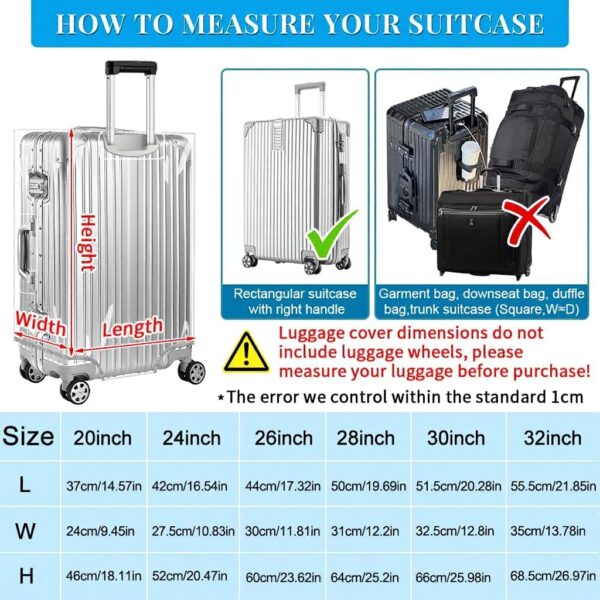 Housses de protection valises PVC transparentes Yotako