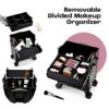 Valise 5 en 1 Yueieoun cuir noir train roulettes voyage