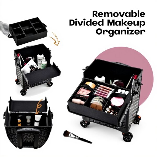 Valise 5 en 1 Yueieoun cuir noir train roulettes voyage